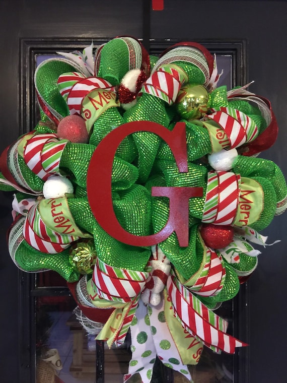 Monogram Christmas Wreath 