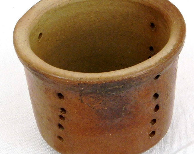 Antique Rustic French Salt Glazed Ceramic Cheese Strainer/Mold French Country Decor, Shabby Chic, Retro Vintage Home Interior, Kitchenware Antique Rustic French Salt Glazed Ceramic Cheese Strainer/Mold French Country Decor, Shabby Chic, Retro Vintage Home Interior, Kitchenware