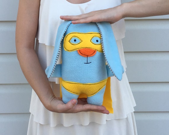 superhero bunny plush