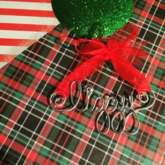 Personalized Wire Name Ornament by madebymeesh on Etsy