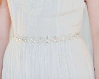 Crystal Lace Wedding Dress Belt, Rhinestone Beaded Bridal Sash, Silver Wedding Sash, Gold Bridal Belt, Modern Dress Belt, Lace Sash IRINA