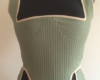 Elizabethan Renaissance Corset Stays Linen Reed Boned Period Costume LARP Historical Reenactment Custom