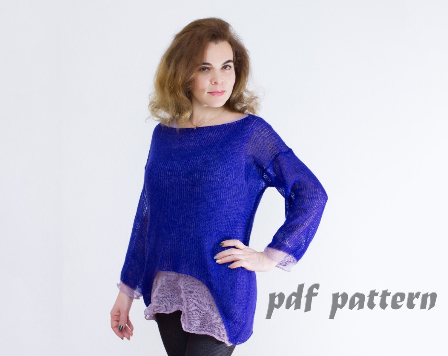 PATTERN Knitted set: pullover and vest Pattern Multiwear 3 in