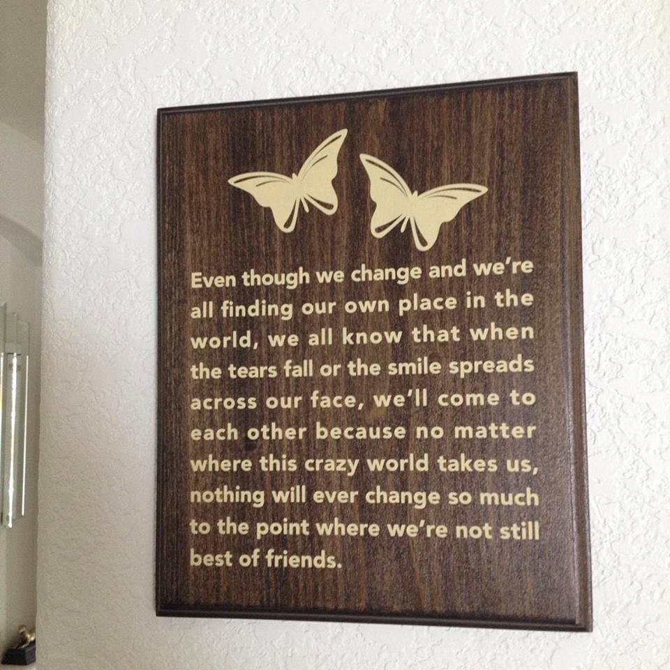 Handmade Plaque Best of friends / friendship sign to inspire