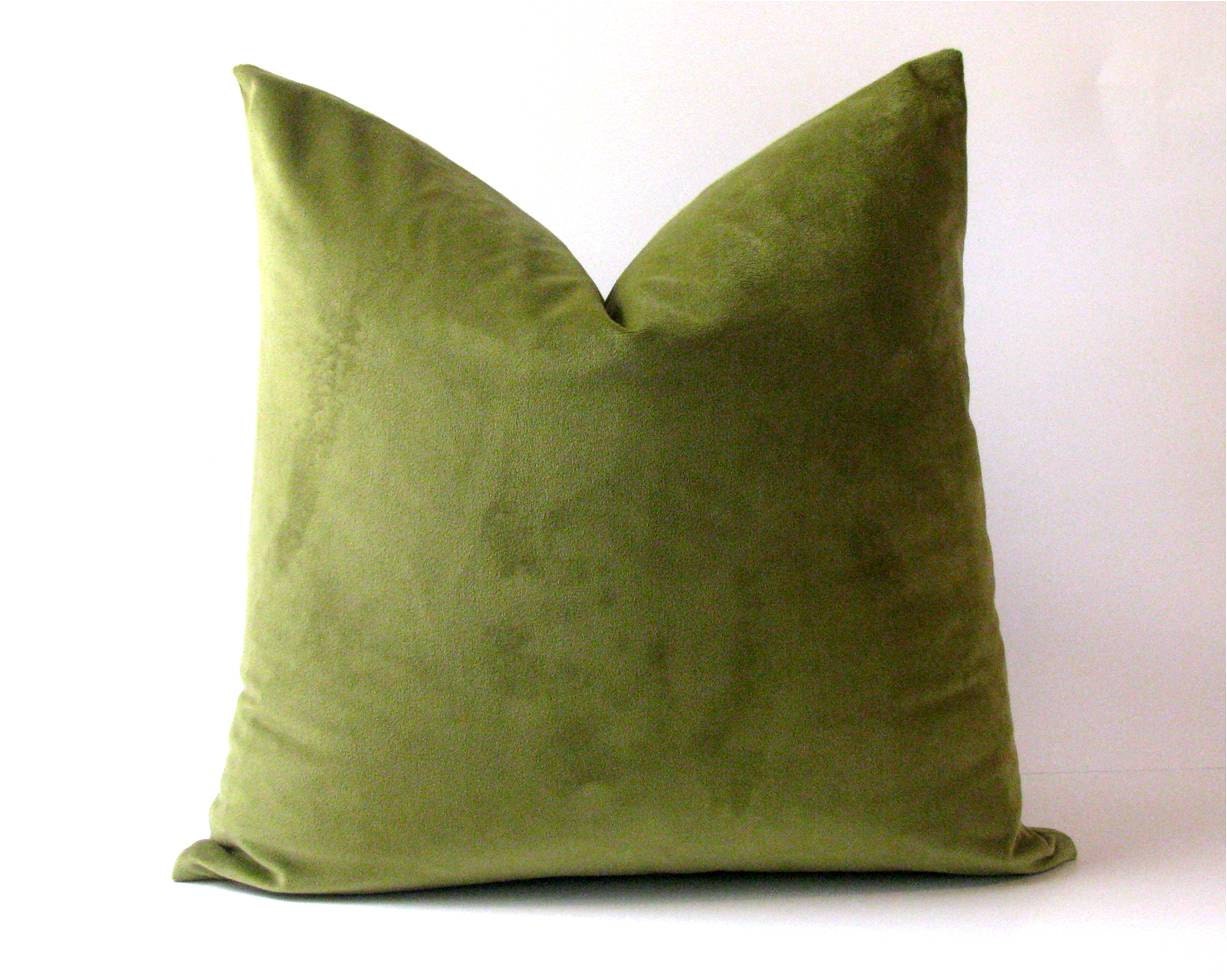 Olive Green Velvet Pillow Cover by EviaMaeAndAlex on Etsy