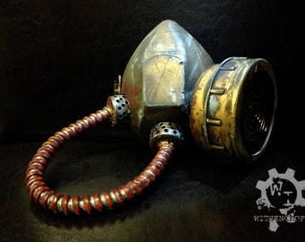 Fallout Wasteland Functional Gas Mask / Respirator, Steampunk Zombie Post-Apocalyptic Costume, Now Comes with extra replacement Filters!