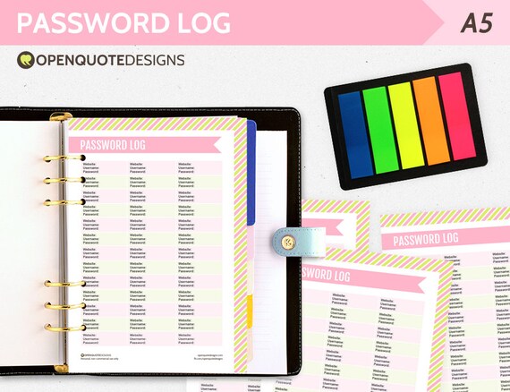 A5 Filofax A5 Insert A5 Printable Planner Inserts Filofax