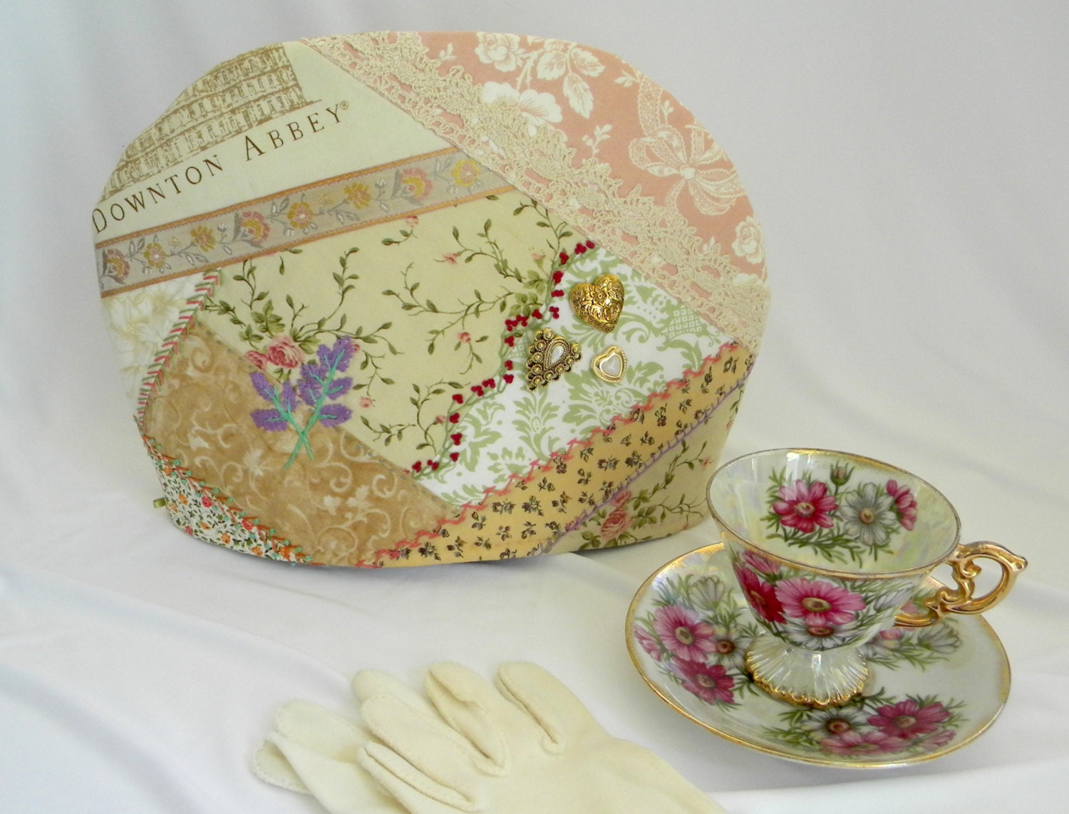 Hand Made Downton Abbey Theme Teapot Cozy Assorted Prints