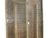 huge indian doors Antique Door Main Entrance Rustic Double Door Lakhi Ram Panel