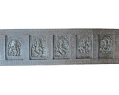 Carved Headboard Five Nritya Ganesha Vastu Decor Wall Panel