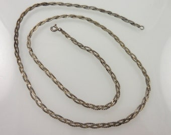 Silver Braided Chain 20''