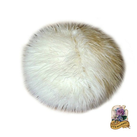 Premium Faux Fur / Shaggy Shag Mongolian Sheepskin Ball Pillow