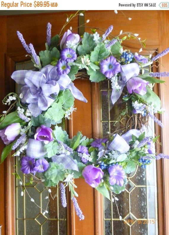 Spring Clearance Sale Spring Tulip Wreath by JulieButlerCreations