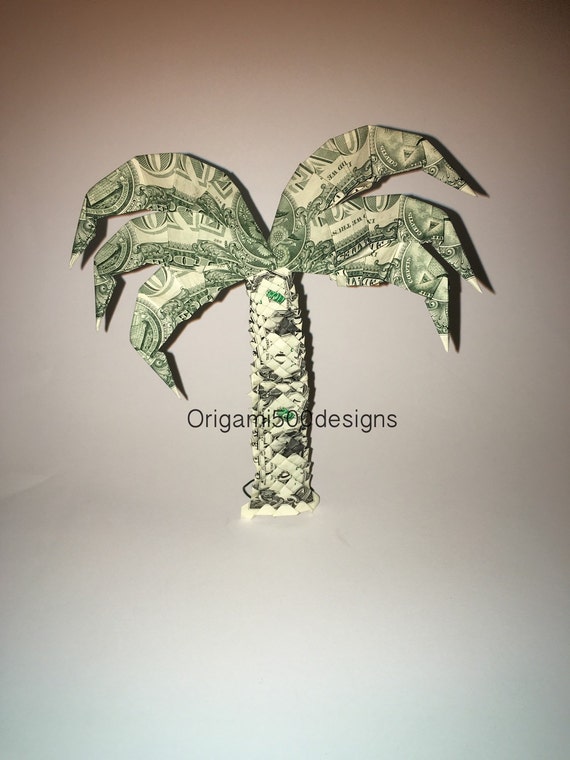 Items similar to 1 Beautiful Handcrafted Money Origami PALM TREE on Etsy