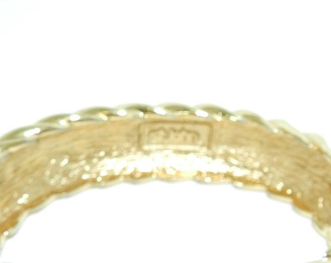 St. John Signed Clamp Bracelet, Retro San Marco Design, Gold tone 80s Vintage Bracelet, Fashion Bracelet Jewelry, Collectible
