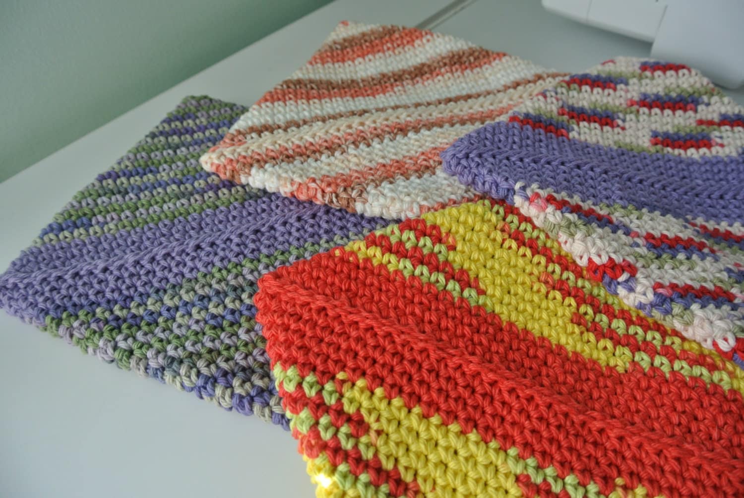Diagonal Crochet Potholder Pattern PDF DOWNLOAD ONLY Double