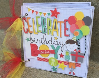 Celebrate birthday Boy premade mini album