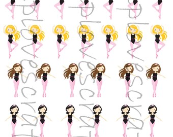 Ballerina Stickers for your planner or scrapbooking