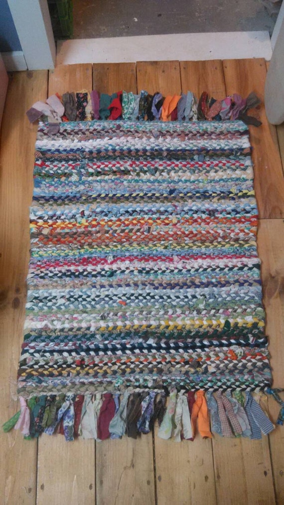 HandTwined Rag Rug by BurntBranchCreations on Etsy