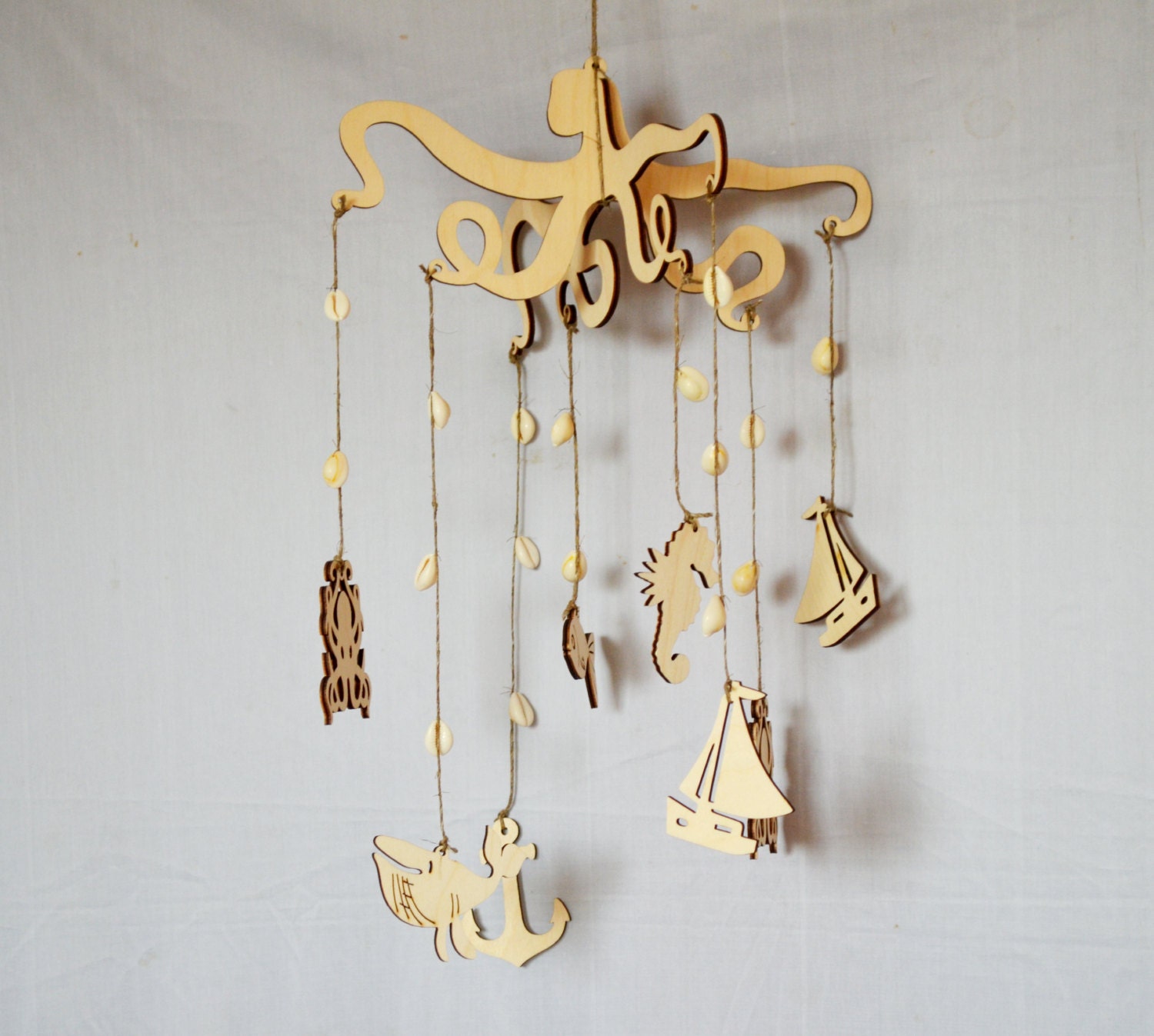 Wooden baby mobile wood Nursery mobile Baby crib by BestMaria