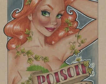 Poison Ivy Pin Up - 5"x 7" Print