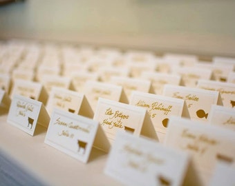 Meal Stickers/Seals - Menu Stickers - Wedding Meal Stickers