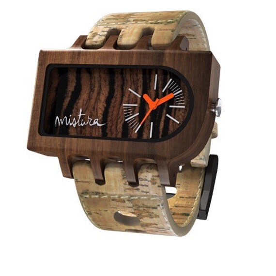 Wood Watches Umbra Pui or Teak Wood w/ Ebony Green