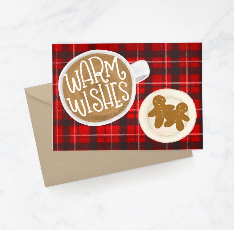 Warm Wishes Greeting Card Holiday Card Christmas Card