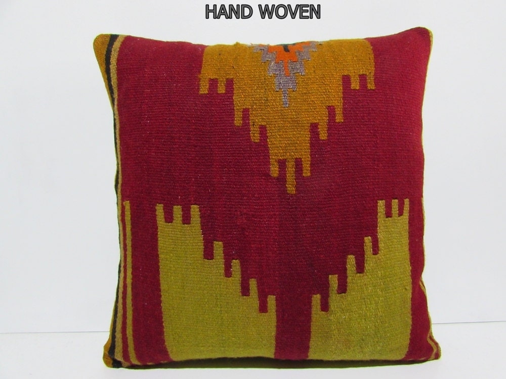 24x24 house kilim pillow maroon throw pillow burgundy