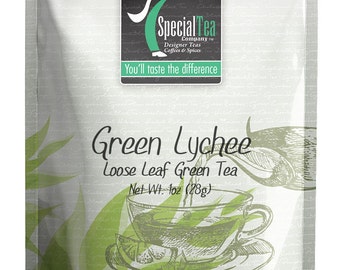 1 oz litchi feuilles thé vert