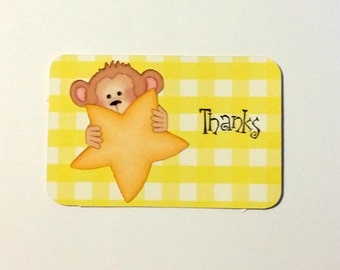 Mini note cards, thank you card set, mini thank you cards, set of 12 mini cards