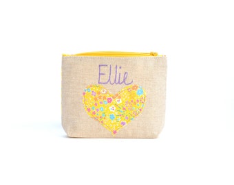 Personalised Purse // Coin Purse // Children's Gift // Choose your Liberty Fabric // Bridesmaid Gift