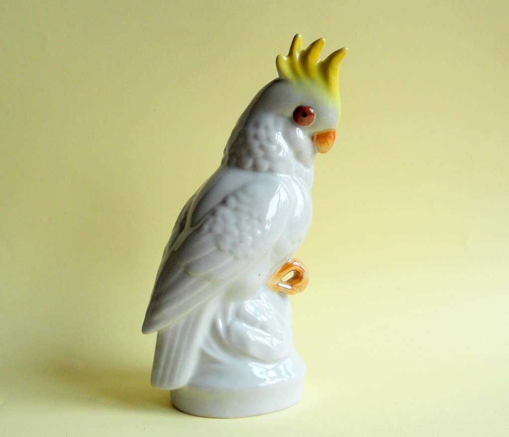 Vintage Ceramic Figurine Parrot. Home Decor. by RarityFromAfar