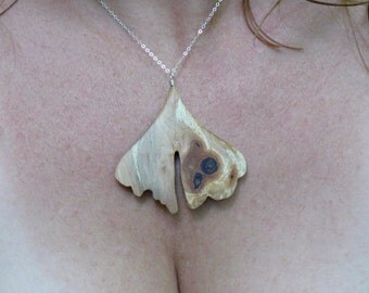 Gingko Leaf Necklace Pendant, Ginkgo leaf jewelry, Sterling silver leaf necklace, Herbalist herbal gift, Gift for her under 20