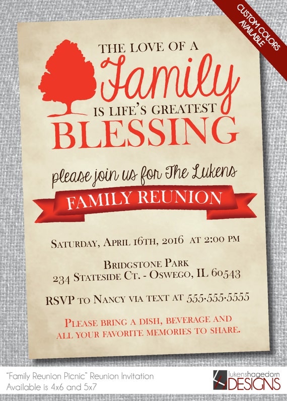 Sample Of Invitations About Family Reunion 4