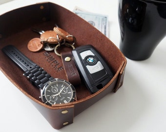 Catch All Tray, Custom leather tray, Travel Leather Tray, Jewelry Tray, Coin Tray, Change Tray, Valet Tray, Candy Tray, Pocket Change, Tray