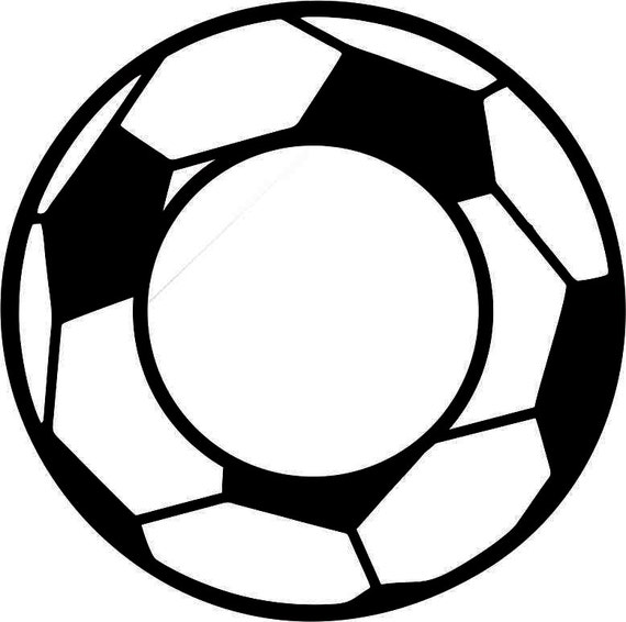 Download soccer monogram frame ball eps svg cutting file instant