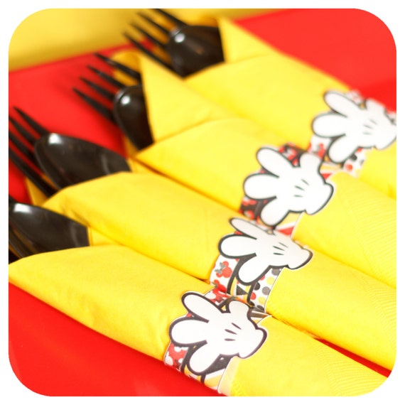 Minnie Mouse; Minnie Mouse Party; Minnie Mouse Birthday Party; Minnie Birthday Party; Minnie Mouse Napkin Rings printed, cut, and shipped Il_570xn