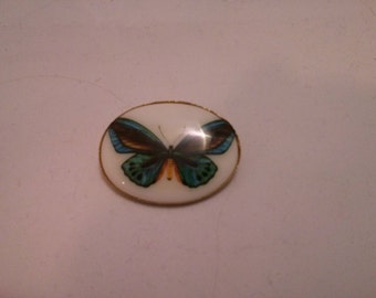 Enamel Butterfly Brooch Made in West Germany