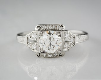 Art deco engagement rings european cut