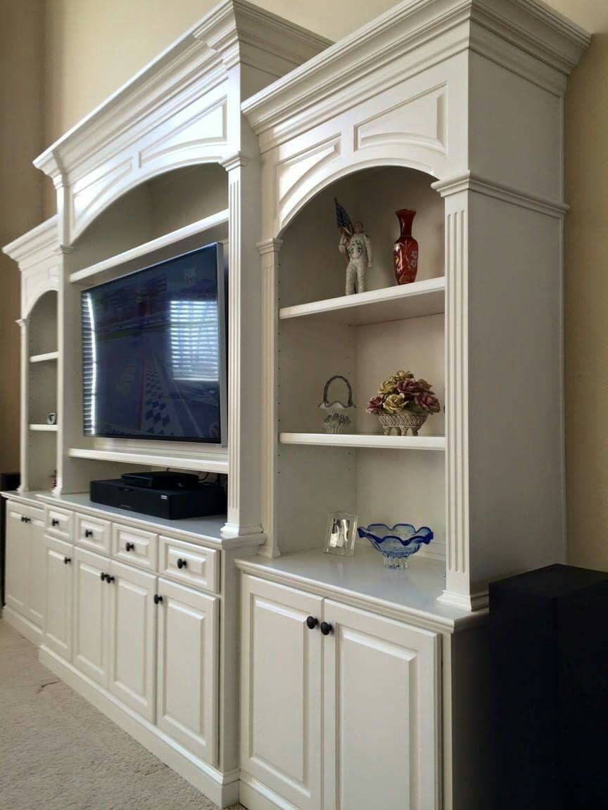 Entertainment Center Bookcase Built-In Home Theater Media