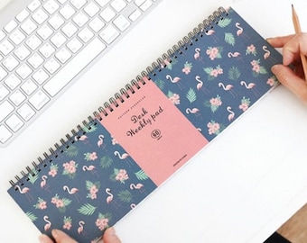 Desk Weekly Pad v.2 - scheduler planner calendar scrapbook notebook simply desk note / 10IC300