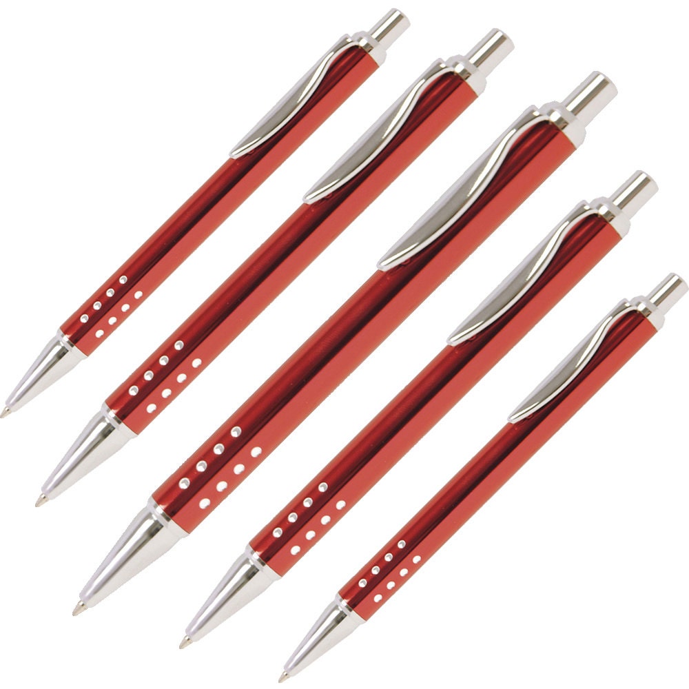 Arc Red Promotional Ballpoint Pens Set of 5 RED Pens