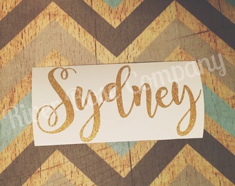 Glitter Name Decal | Name Decal | Yeti Cup Decal | Yeti Monogram | Car Decal | iPhone Decal | Laptop Decal | Glitter Yeti