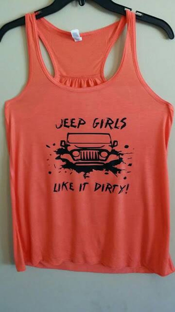 SALE Jeep Girls Like It Dirty Tank Top Size Large ONLY by Shop317