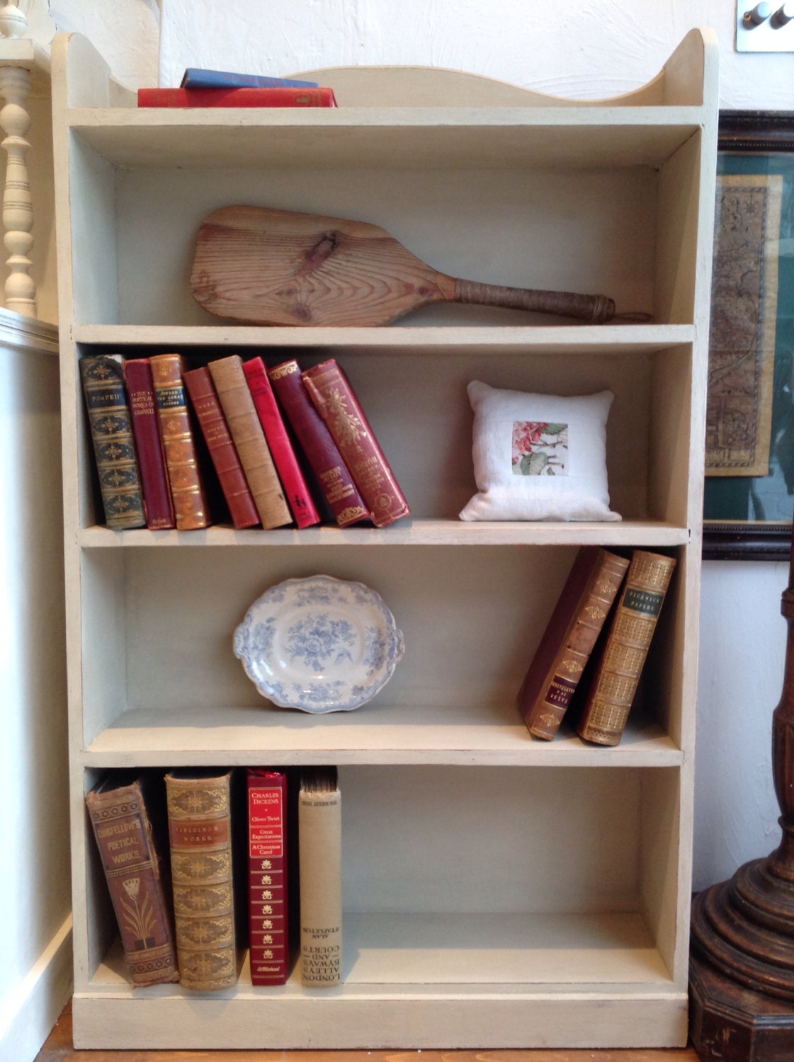 Hand painted oak bookcase Haute Juice