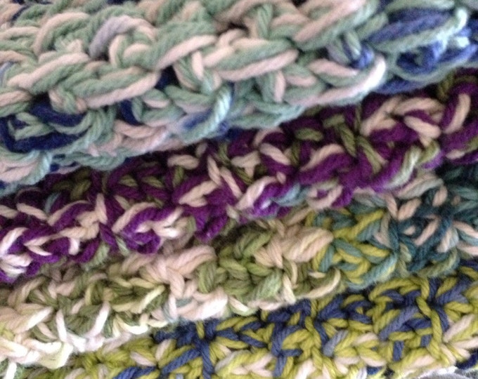 multicolor cotton crochet blanket