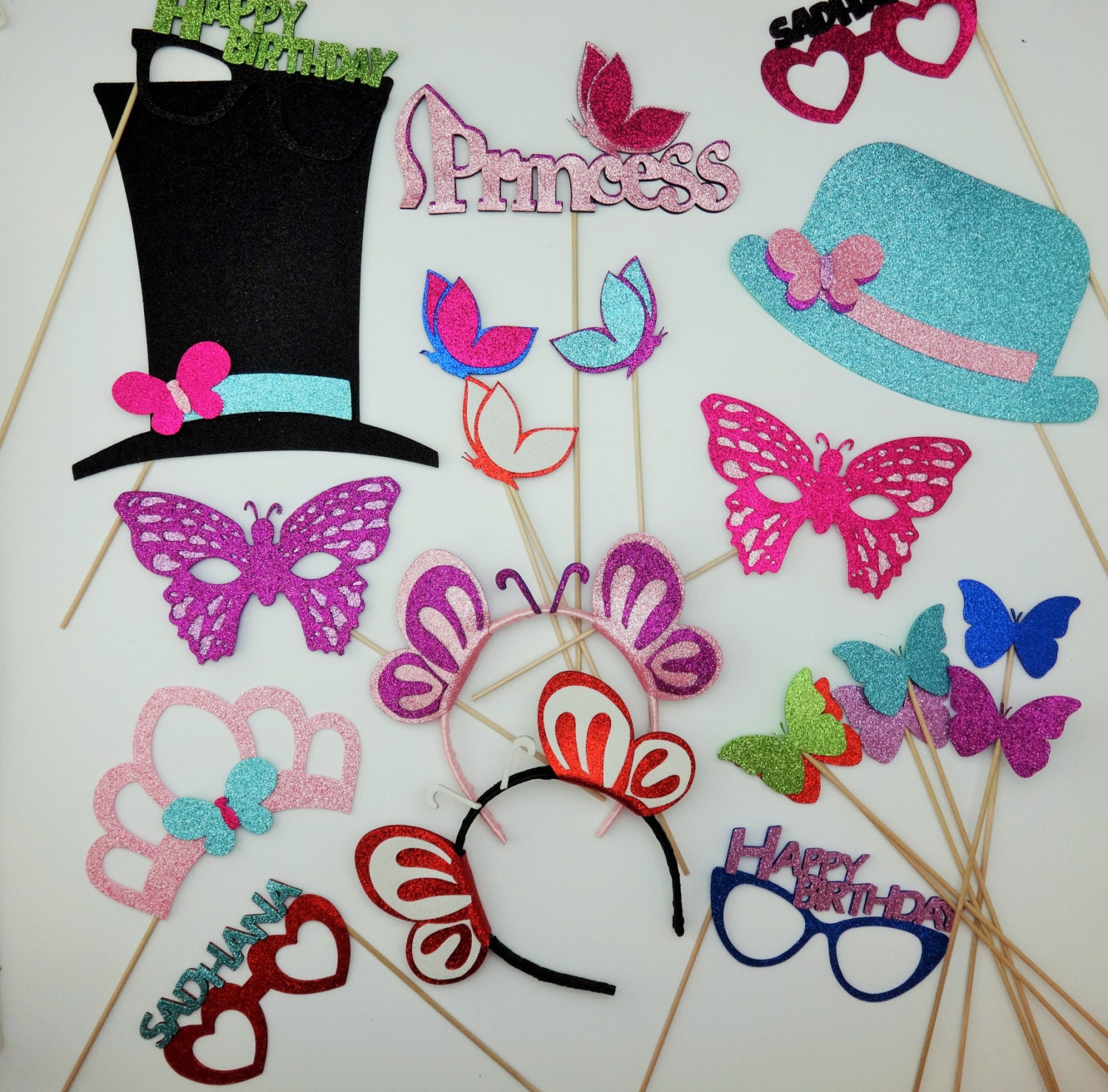 Princess Photo Booth Props Butterfly Tea Party Butterfly mask