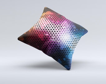 The Neon Glowing Grill Meshink-Fuzed Decorative Throw Pillow