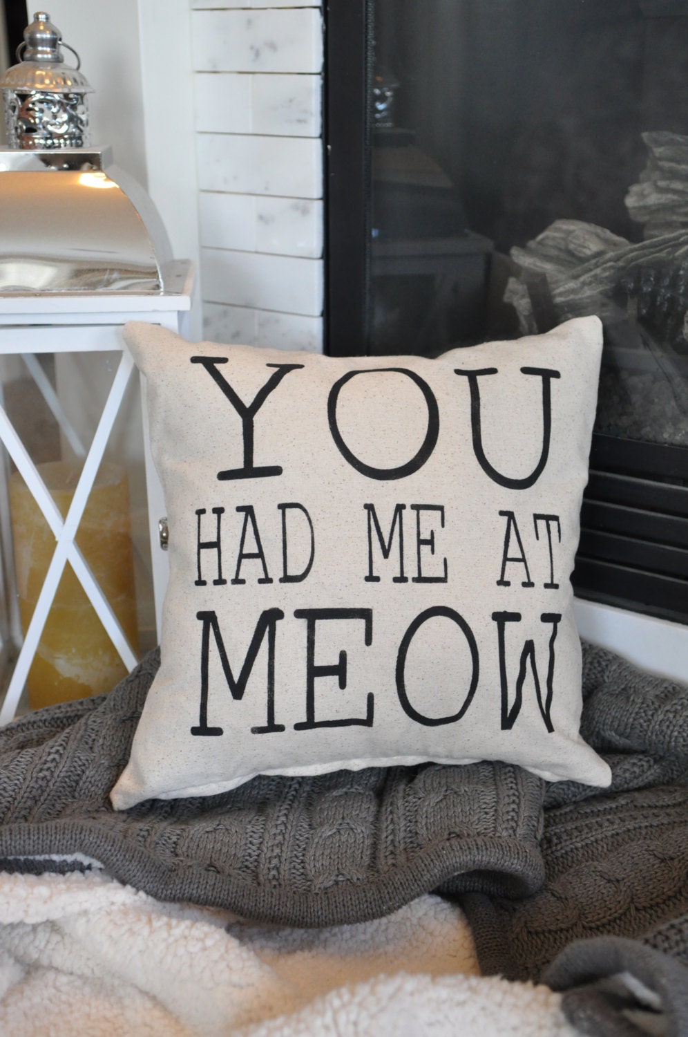 cat lady pillow